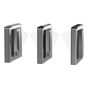 Efficient Slim Biometric Access Control System Flap Turnstile Facial Recognition
