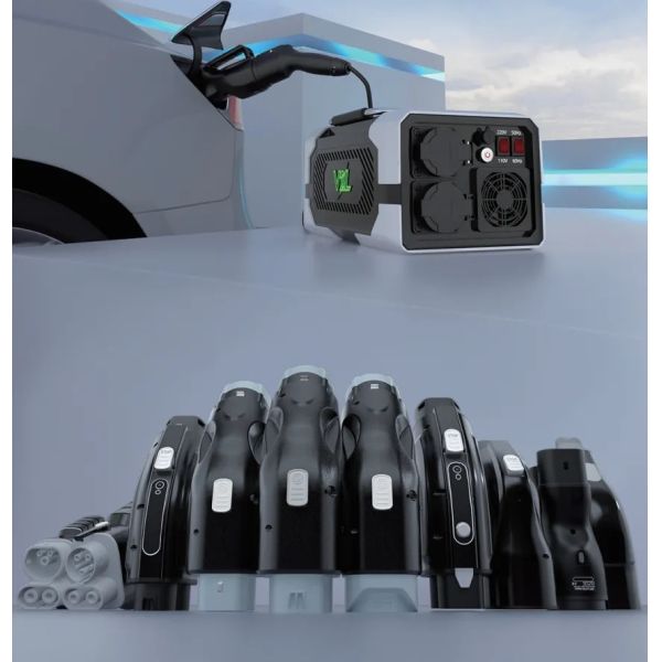 New Arrive 3.5kw V2L Portable Chademo Charger With GBT CHAdeMo CCS NACS Tesla DC Charger Plug