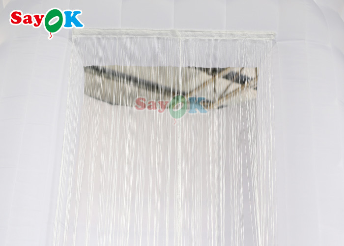 White Oxford Cloth Inflatable Photo Booth For Event Lead Free