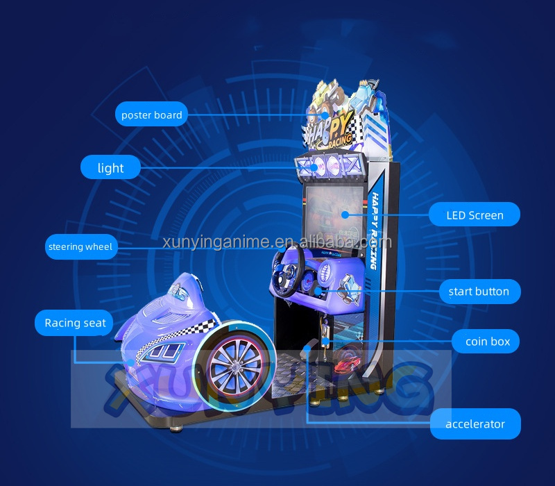 26'' LED Screen Racing Car Game Machine for Racing Game in Game Center Competition