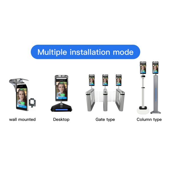 Touchless 300ms Linux Face Recognition Terminal Access Control Thermometer
