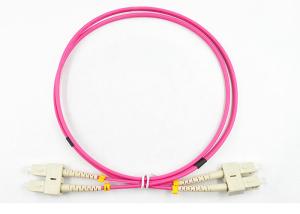 China 1 Meter Multimode Fiber Patch Cord OM4 50 / 125MM Diameter Duplex Count wholesale