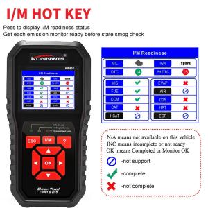 China KW850 Konnwei OBD2 Scanner Auto Computer Scanner Tool ROSH FCC Approved on sale
