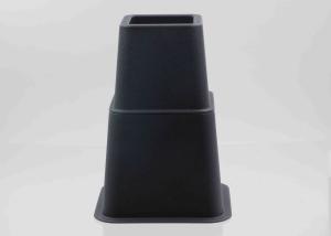 China KR-P0246 Adjustable 8 Inch Bed Risers , Plastic Black Furniture Risers Set Of 4 wholesale