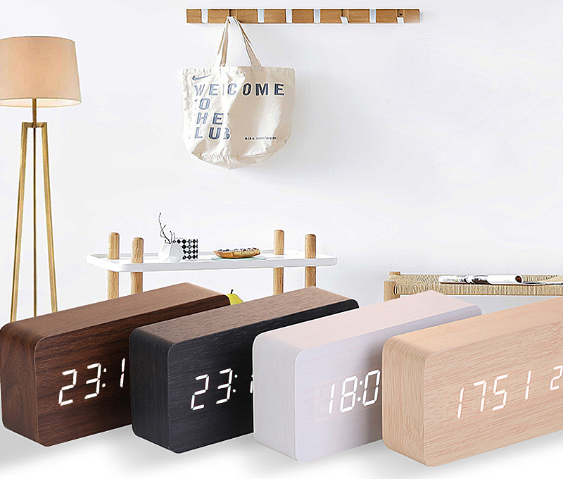 Smart Mini FM Portable Clock Radio With LED Light Bluetooth Speaker