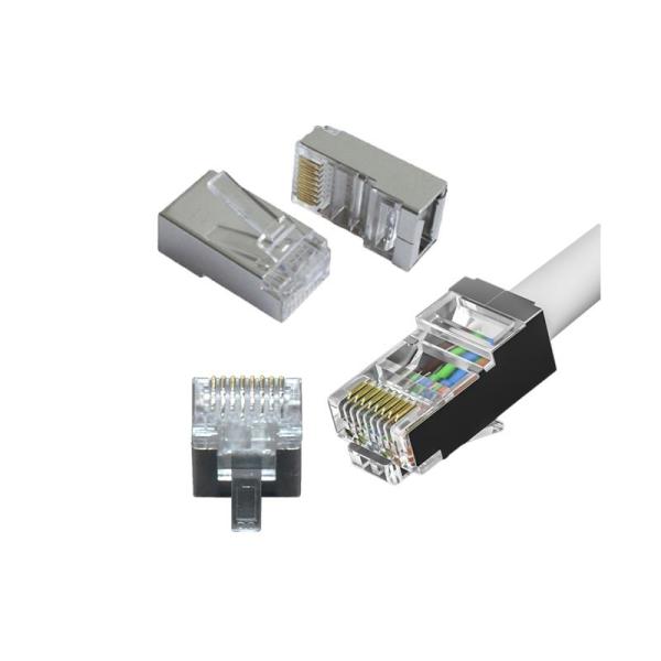 Quality OEM CAT7 Shielded Modular Plugs w/ Ferrite Beads - Low Crosstalk, 600MHz Bandwidth for sale