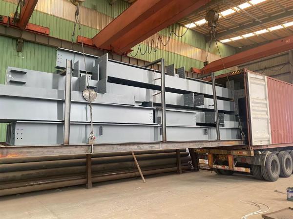 Quality 40' Container Loading Prefabricated Steel Frame Buildings For Warehouse Workshop Hangar for sale
