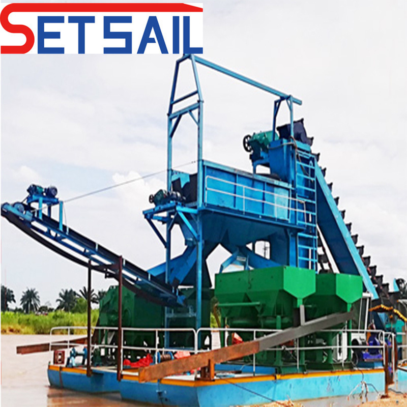 Chain Bucket Dredge Gold Diamond Mining Dredger for Sale