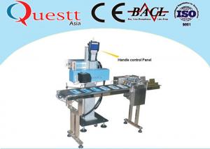 China Flying Fiber Laser Marking Machine With Conveyor For Production Line Expiry Date Coding Cable Printing wholesale