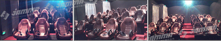 Optional Seats 5D Movie Theater Luxury Motion Chairs Flat Screen Dual Core Computer