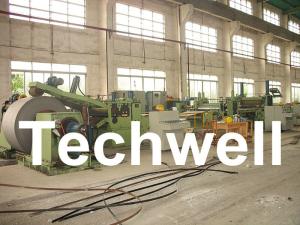 China Automatic Slitting Machine Line Composed of Uncoiler, Pinch / Leveling, Slitting, Recoiler on sale