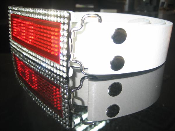 Quality 2015 digital programmable  Rhinestone Scrolling LED Belt Buckle for belt for sale