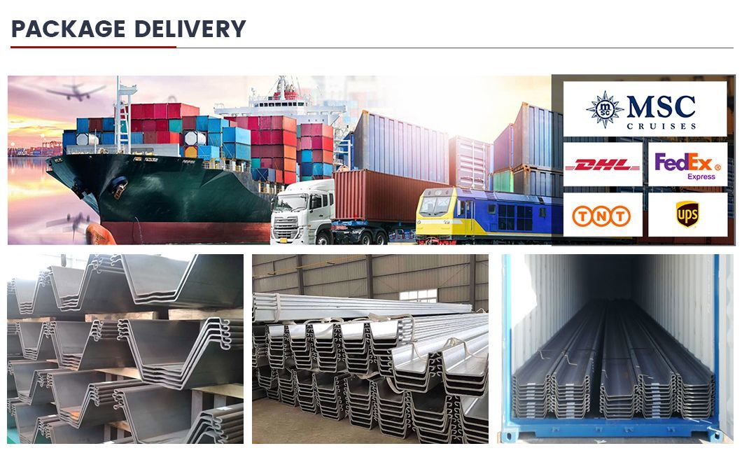 Hot Selling Cheap Steel Sheet Pile Type 2 Sy295/Sy390 Sheet Pile U Shaped Z Shaped Sheet Pile 10.5mm Steel Sheet Pile
