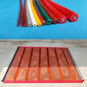 China Coated Steel Wire Rope Polyurethane Screen Mesh 26mm X 1900mm X 1390mm wholesale
