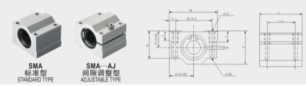 Plastic Roller Linear Guide Bearing SCS SC10UU with Low Noise and P6 Precision Rating