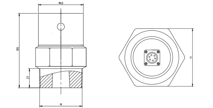 4ma Pressure Sensor Transmitter For Oil Fields 5V IP65