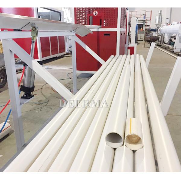 Quality Counter Rotating Twin Screw Extrusion Line 37kw PVC Pipe Manufacturing Machine Customized for sale