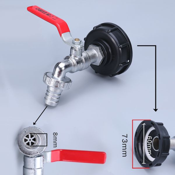 IBC Tank Adapter Replacement Valve Fitting Reducing Connector for Home Garden Water