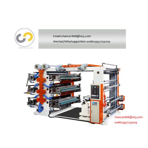 6 colors paper bag flexo printing machine, plastic bag flexo printing machine price