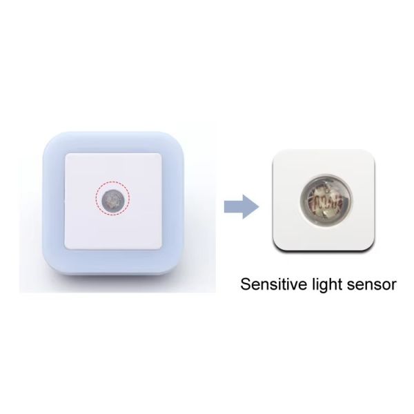 2700K Warm White Plug in Night Light Lamp Including Light Sensor Voltage