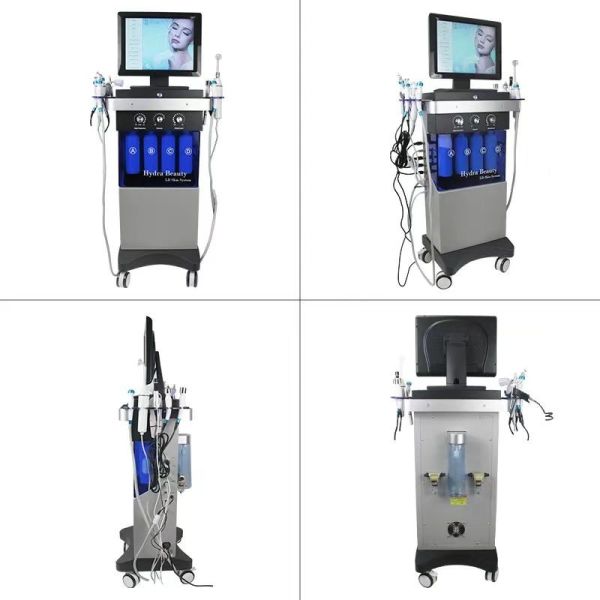 14 In 1 H2O2 Bubble Machine Hydro Dermabrasion Ultrasonic RF Microcurrent LED Therapy Machine