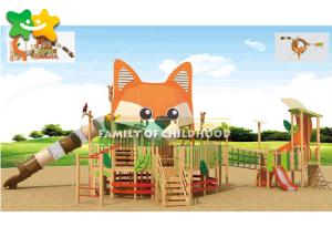 Diy Wooden Playground Slide , Wooden Frame Slide Surfact Mounting Stable