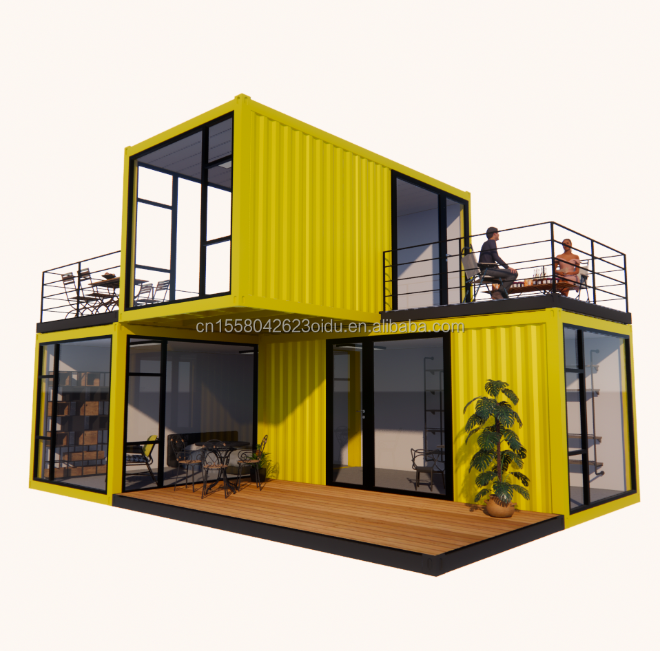 Aluminum Alloy Windows Customized 3 Modules Modular Living Container Flat Pack Prefab Home Office or Garden House Made from Steel