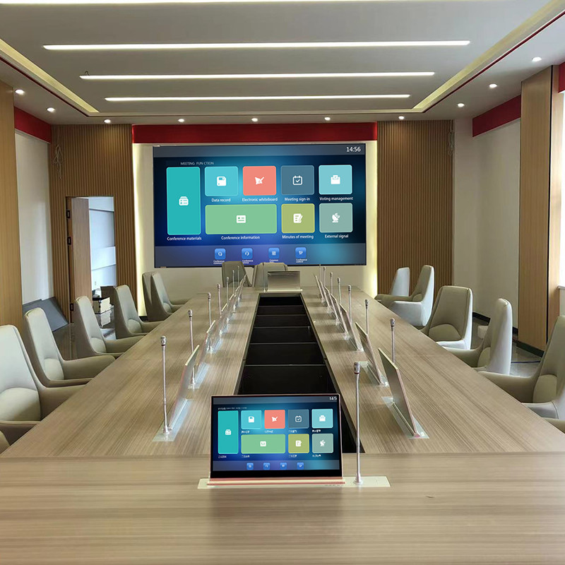 LCD screen lifter paperless conference system audio and video total solution