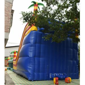 Customized Giant Inflatable Palm Tree Slides Inflatable Bouncy Castle With