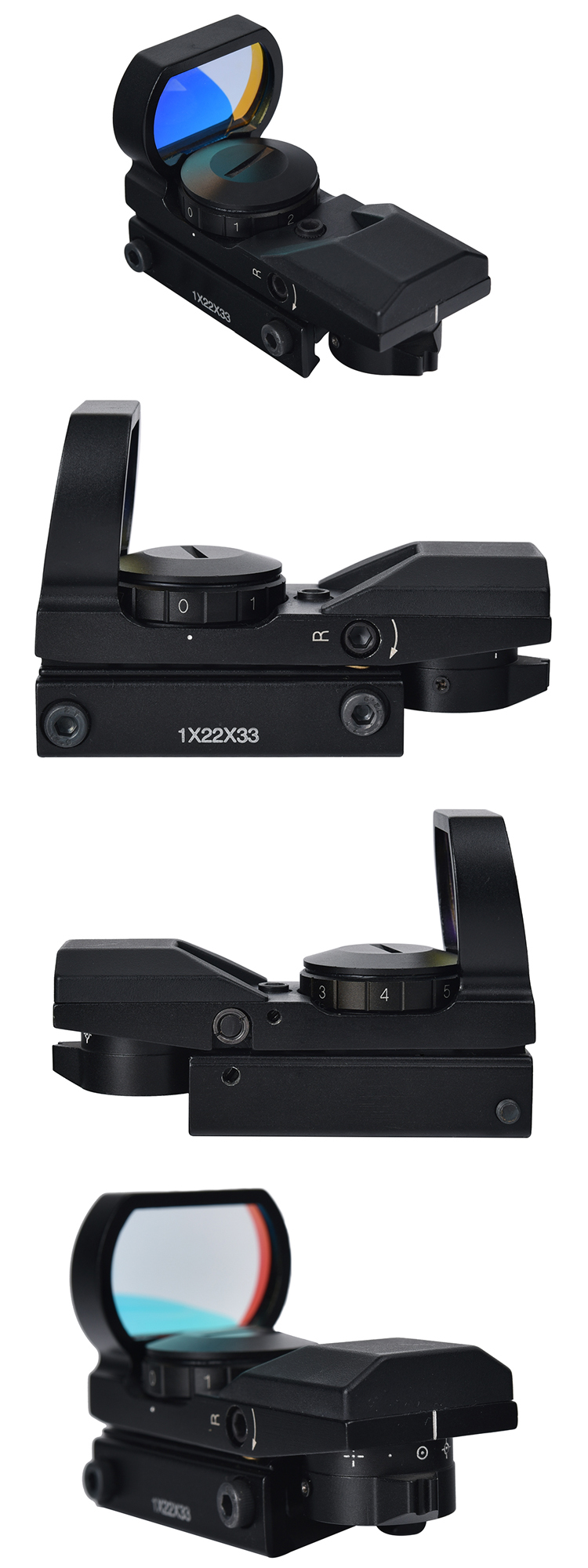 Red Dot Scope 1X22X33 MO 3/5/10/15 Maximum Output Power 0 4 Reticle Reflex Sight