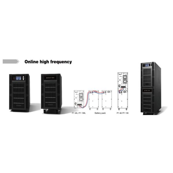 OEM Service Supported Online Double-Conversion Single Phase UPS 1-10kVA PF 1.0 with LCD Display