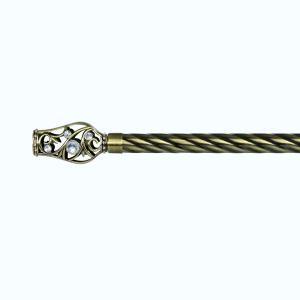 Hot Selling Window Curtain Pole Metal Fashion Home Hardware Adjustable Curtain Rod Set For Decoration