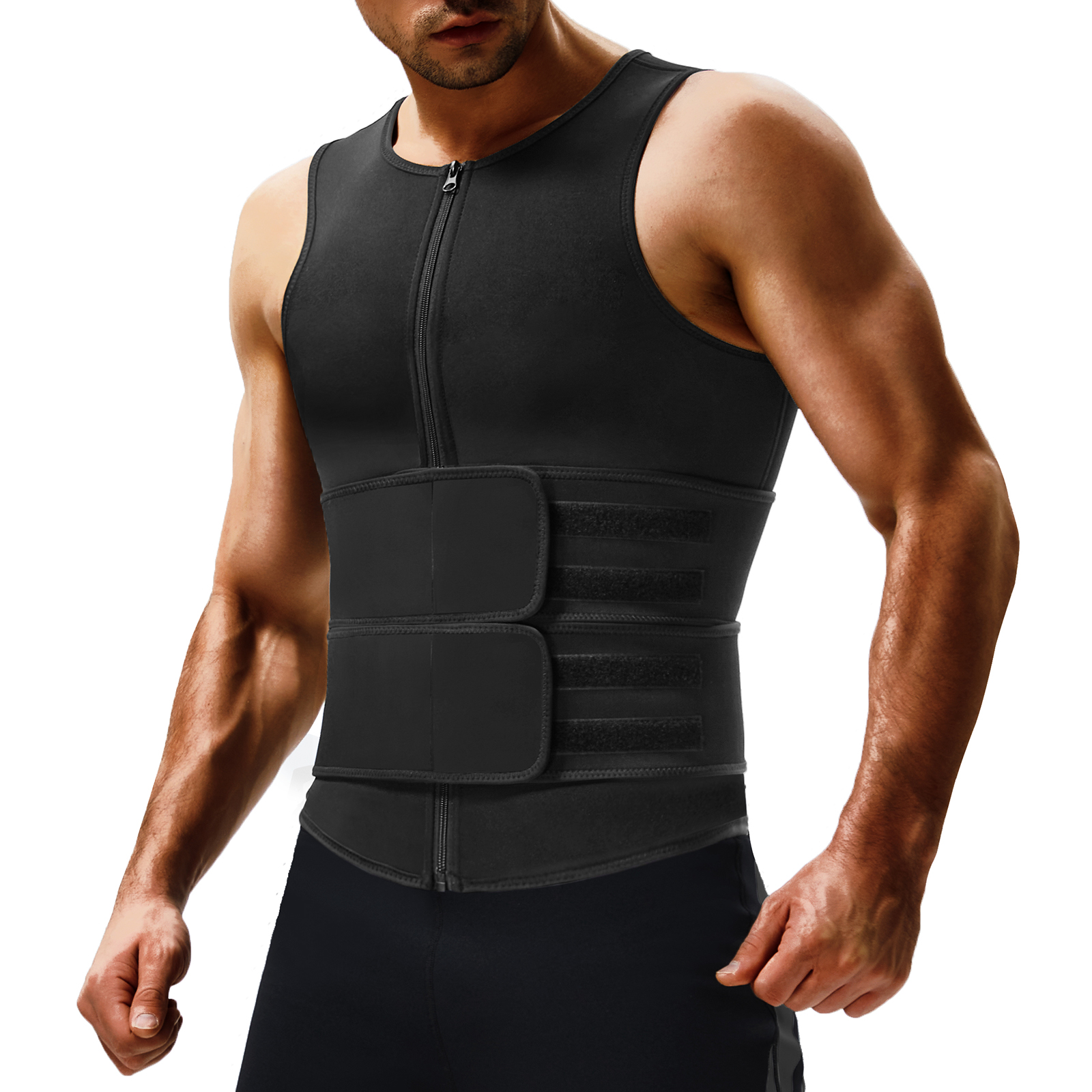 Waistdear Private Label Women's Neoprene Sweat Vest with Waist Belt Plus Size Sauna Suit