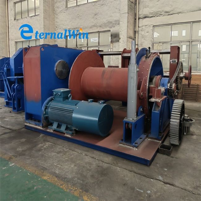 50ton 500kn Marine Boat Electric Pulling Winch For Shipyard Construction