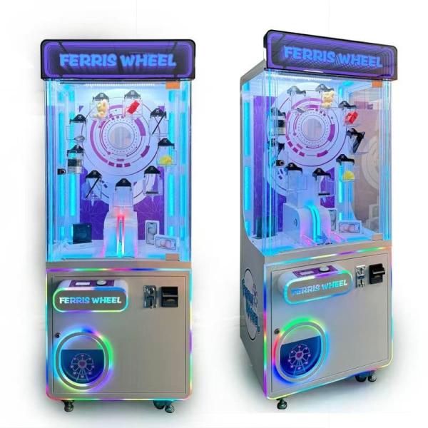 Quality Coin-Operated Ferris Wheel Claw Machine Arcade Crane Gift Machine Dolls Catcher Toy With Bill Acceptor for sale