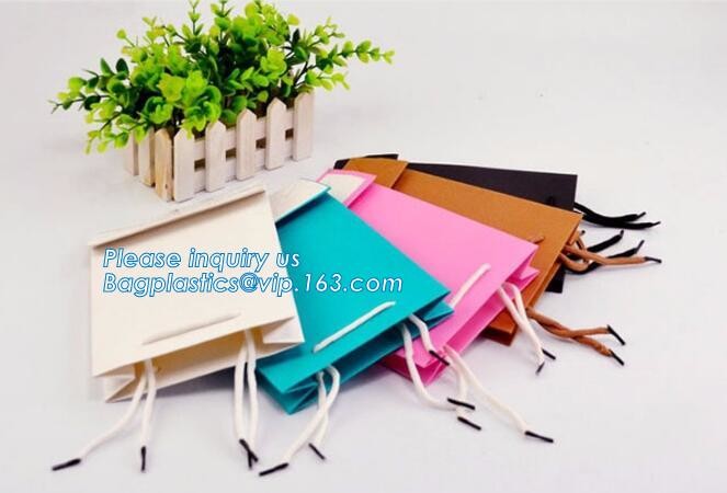 Customized Cut Printed Coated Paper Shopping Bag with Matt Lamination,rope handle custom logo printed white paper bag