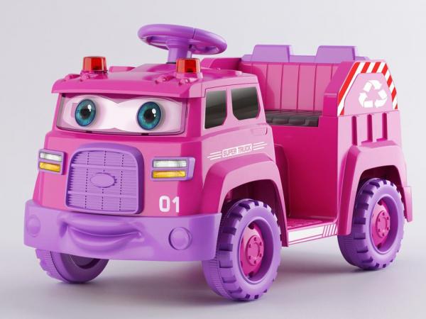 Garbage Sorting and Sound Effects Rotating Cartoon Eyes Ride On Electric Car for Kids Made of PP Material