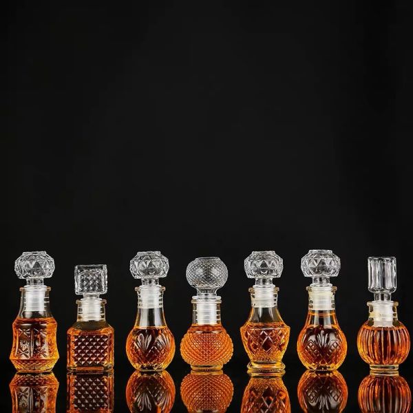 Wine Crystal Glass Bottles ISO9001 1.76oz To 8.8oz