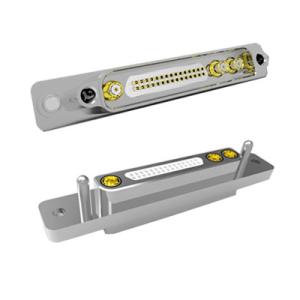China Hybrid Integrated High &amp; Low Frequency Connector 50 Ohm Rectangular wholesale