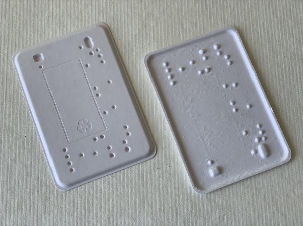 Quality Embossing Debossing Biodegradable Pulp Tray Blind Fibre Based Packaging for sale