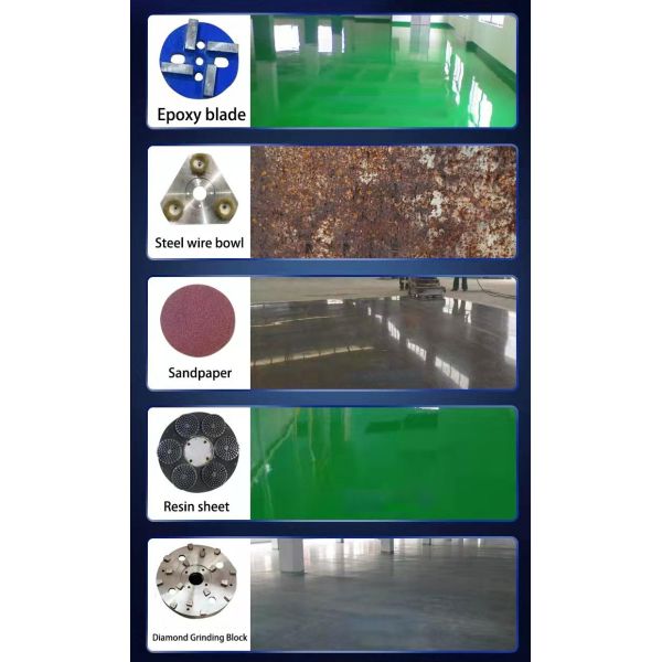 Floor Grinding Function 330mm Concrete Marble Epoxy Floor Grinder Polishing Machine with 3 Discs