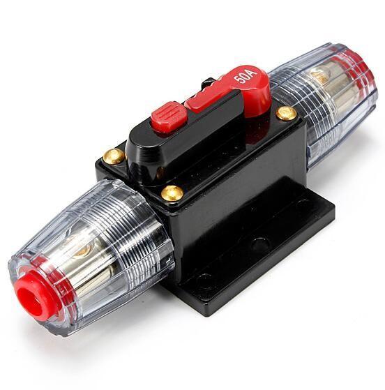 Quality 50A 50AMP Car Audio Circuit Breaker Inline Fuse Holder for 12V System Protection for sale