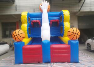 China Flexible Inflatable Sports Games , Double Inflatable Basketball Hoop wholesale