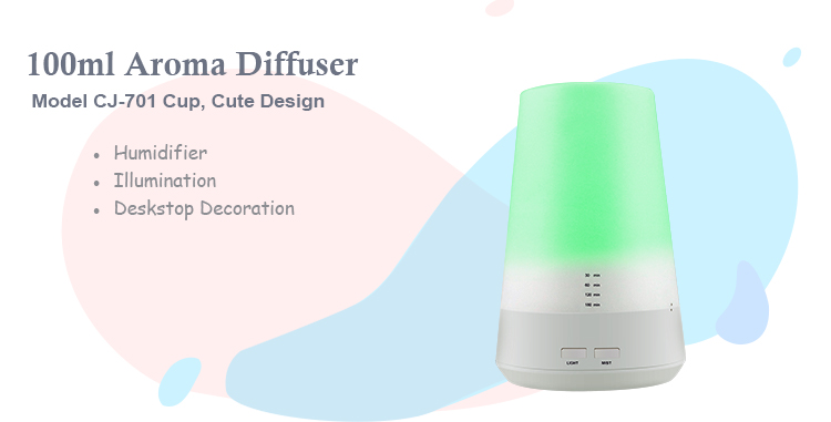 Ultrasonic 100ml Home Fragrance Diffuser Ultrasonic Air Humidifier