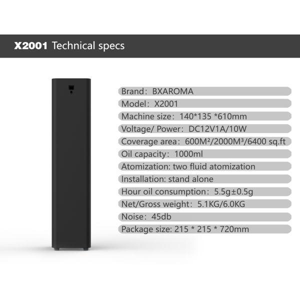 Luxury Design Modern Style High Quality Aroma Diffuser Machine Professional Stand-alone Essential Oil Scent Diffuser