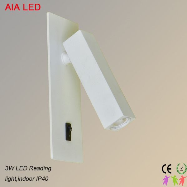White touch switch dimming modern bedside wall lamp/led reading light headboard wall light for bedroom