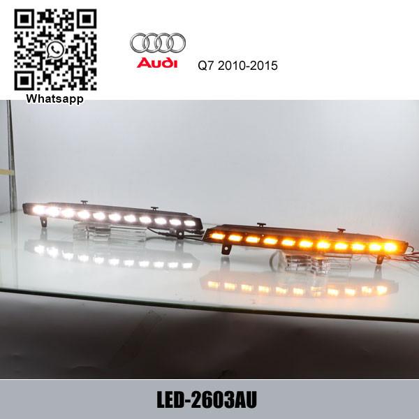 Quality Audi Q7 LED DRL Daytime Running Lights Driving Fog Lamp Turn Signal 2010-2015 for sale