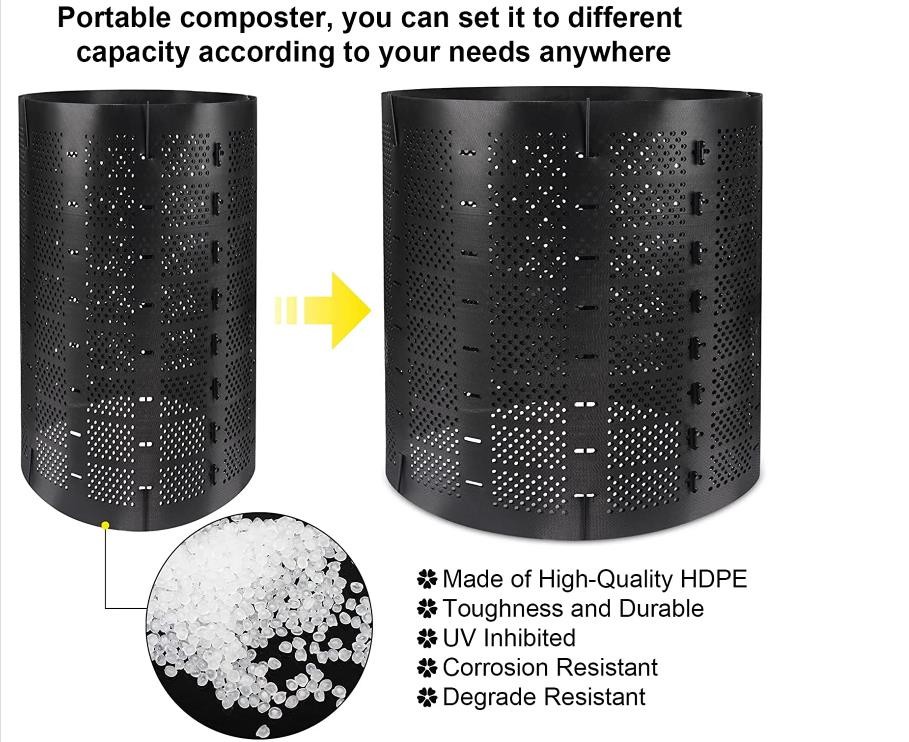 HCNS HDPE Geobin Composting System For Yard Garden Landscaping