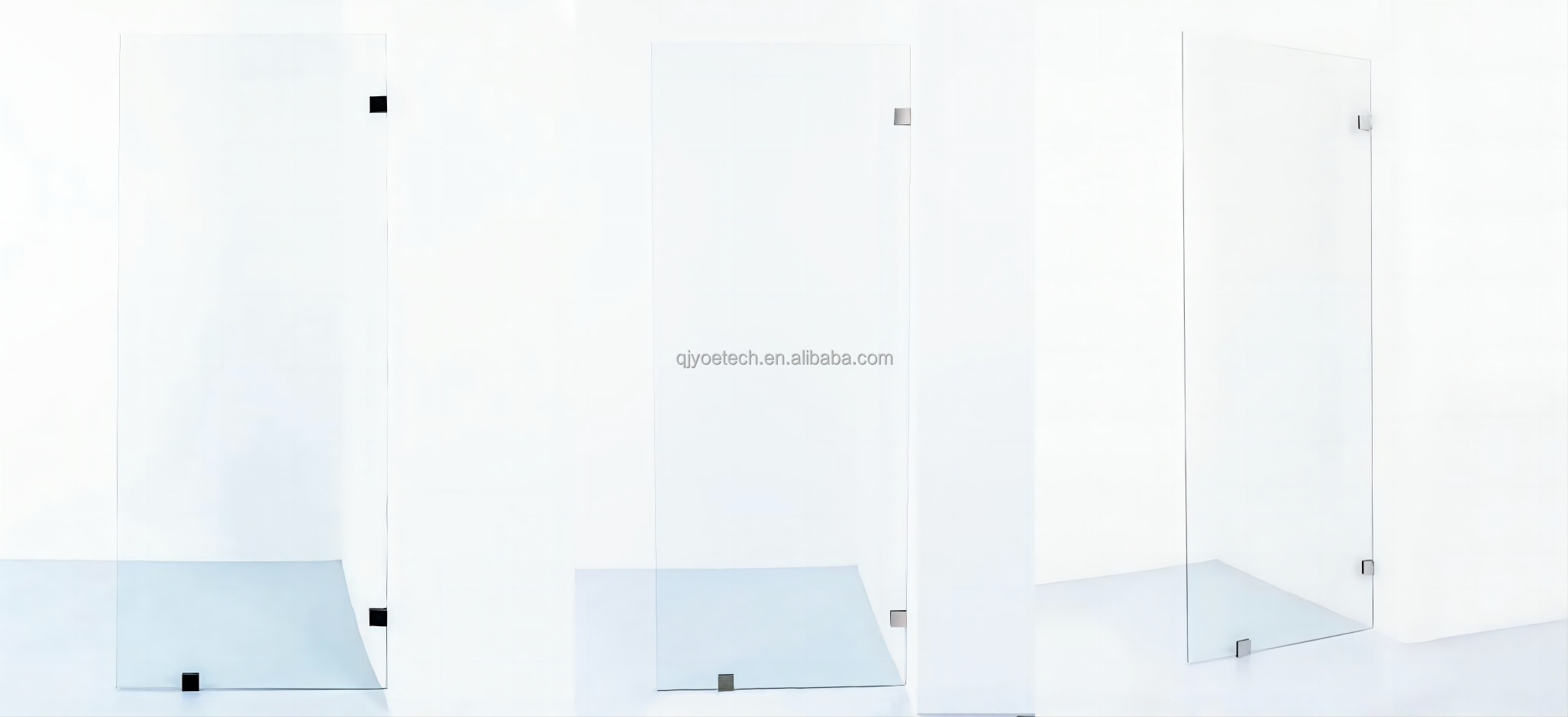 Elegant Hotel Decoration Tempered Glass Fixed Shower Screen for Bathroom Living Room