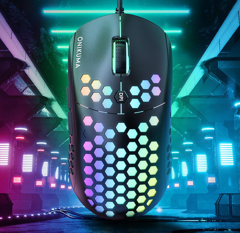 USB 6400DPI RGB 8D Optical Ergonomic Gaming Mouse For PC